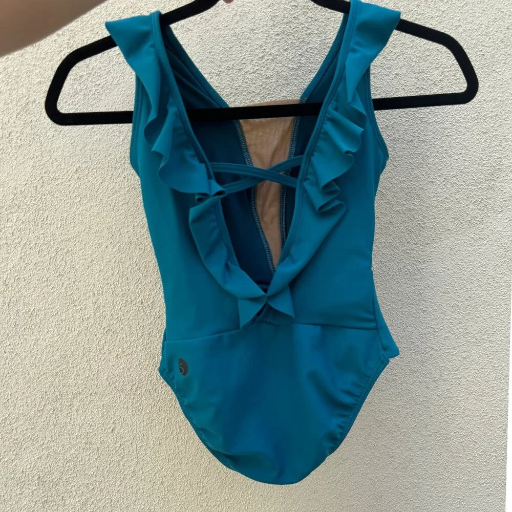 FIVE Dancewear Merci Leotard Teal YM - Picture 2 of 7